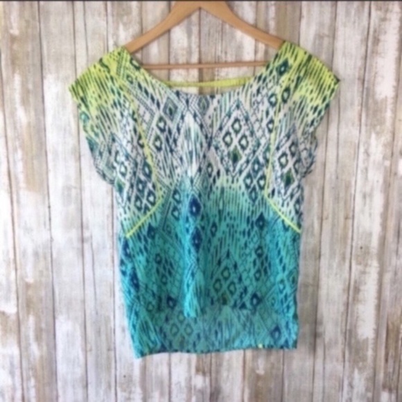 American Eagle Outfitters Tops - American Eagle Ombré High Low Blouse